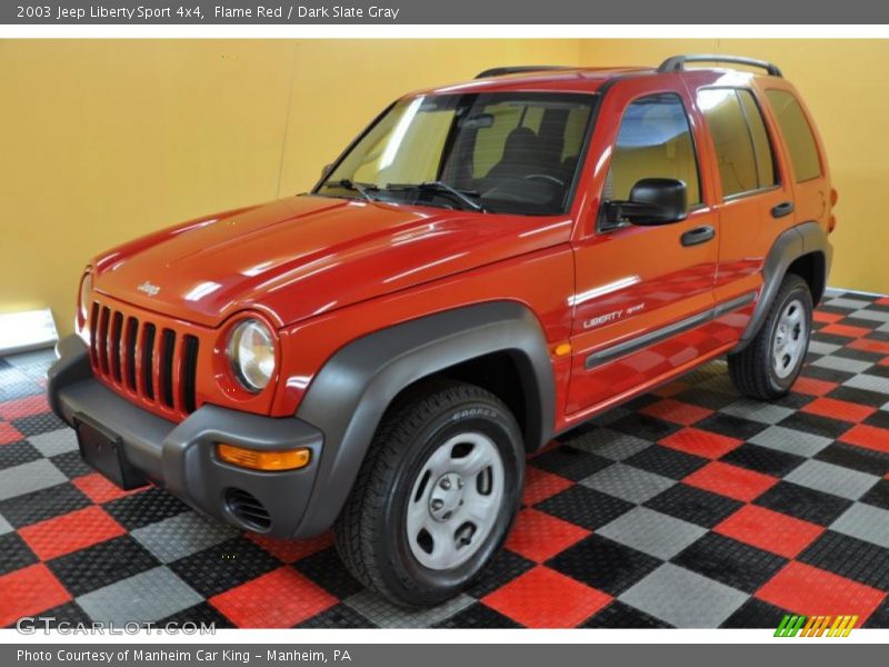 Flame Red / Dark Slate Gray 2003 Jeep Liberty Sport 4x4