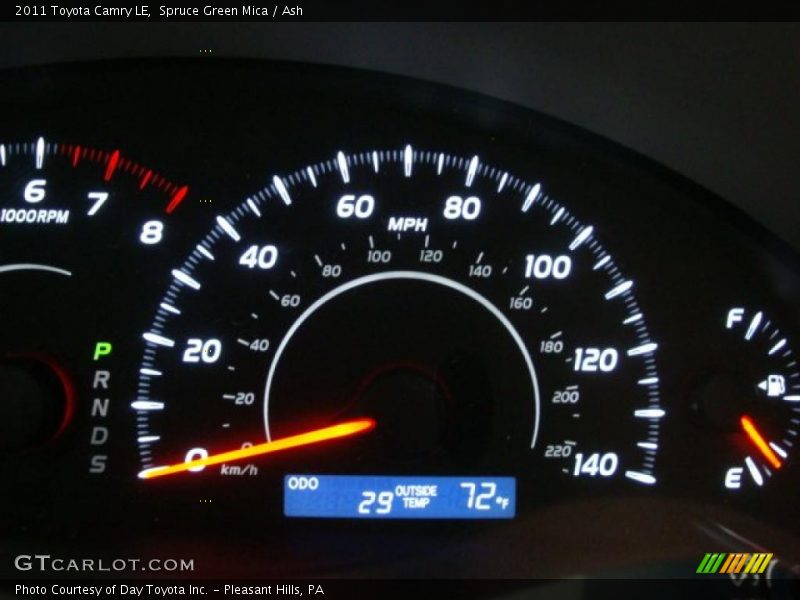 Spruce Green Mica / Ash 2011 Toyota Camry LE
