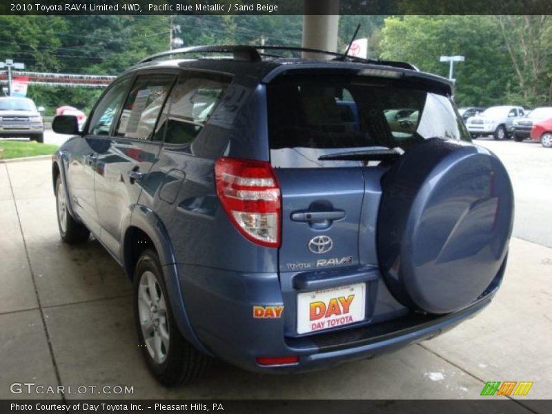Pacific Blue Metallic / Sand Beige 2010 Toyota RAV4 Limited 4WD