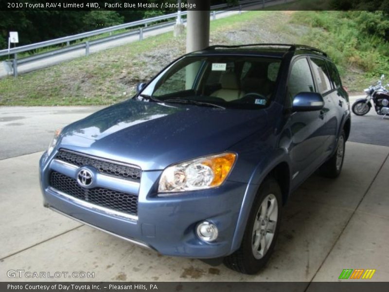 Pacific Blue Metallic / Sand Beige 2010 Toyota RAV4 Limited 4WD