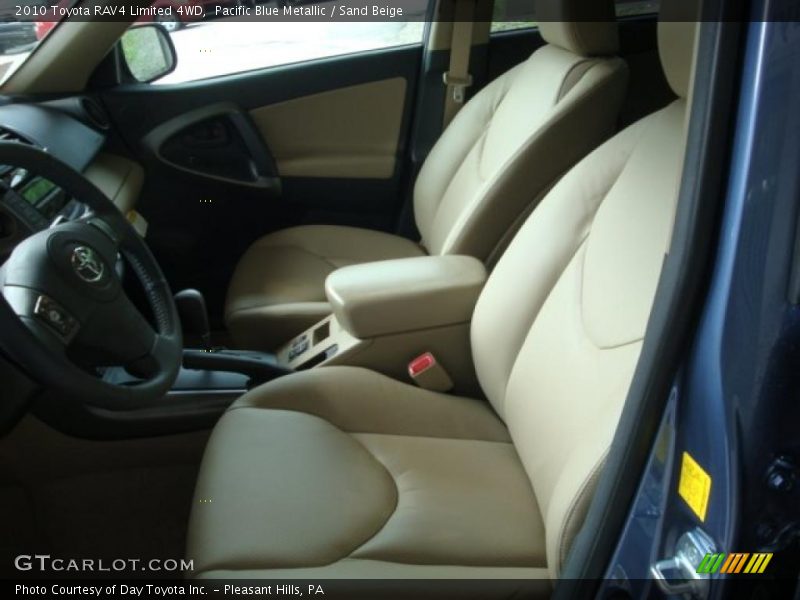 Pacific Blue Metallic / Sand Beige 2010 Toyota RAV4 Limited 4WD
