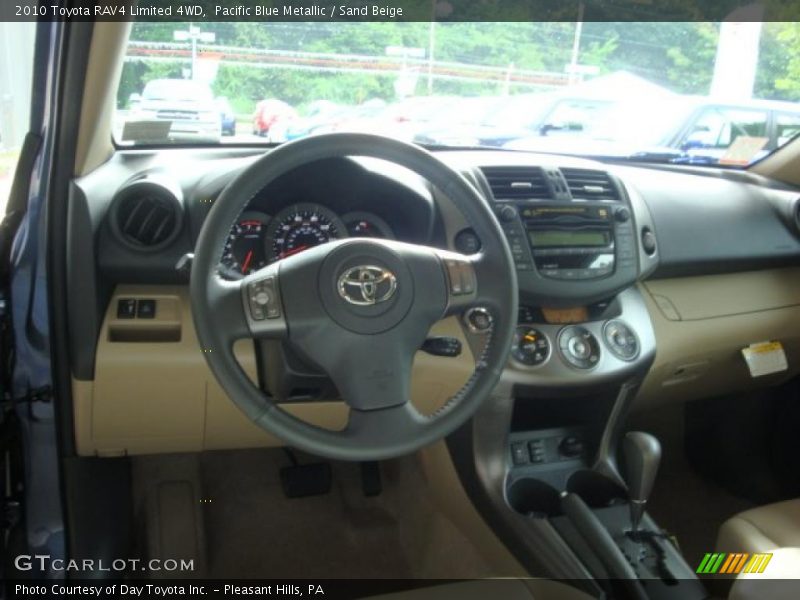 Pacific Blue Metallic / Sand Beige 2010 Toyota RAV4 Limited 4WD