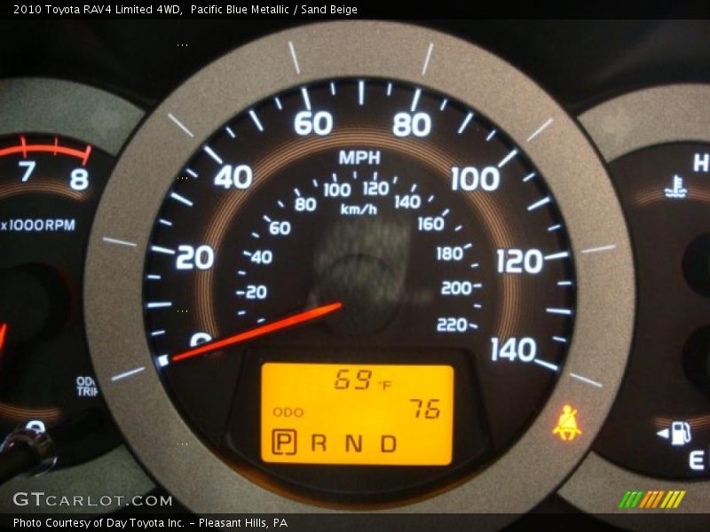 Pacific Blue Metallic / Sand Beige 2010 Toyota RAV4 Limited 4WD