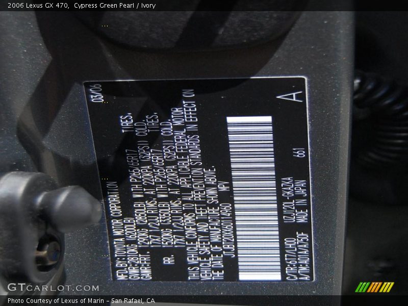 Cypress Green Pearl / Ivory 2006 Lexus GX 470