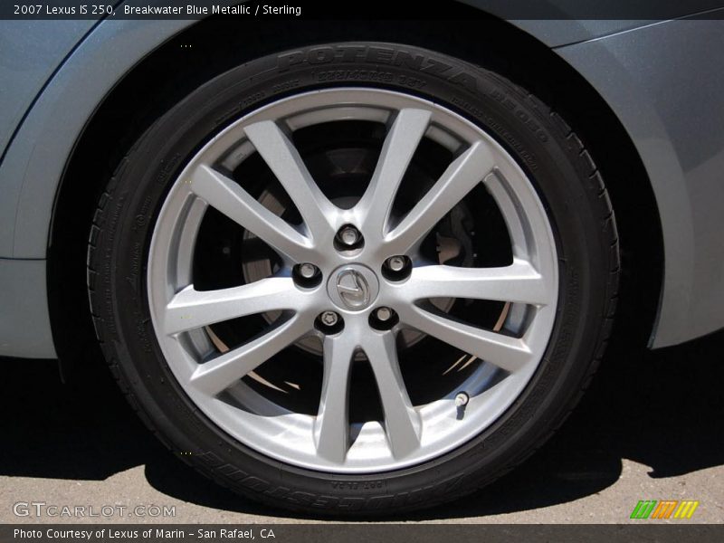 Breakwater Blue Metallic / Sterling 2007 Lexus IS 250