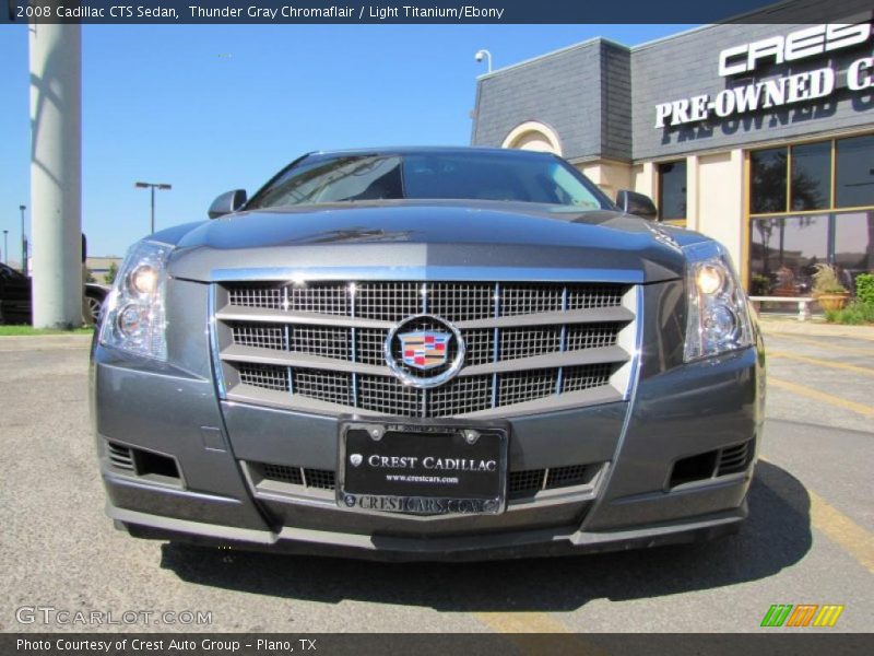 Thunder Gray Chromaflair / Light Titanium/Ebony 2008 Cadillac CTS Sedan