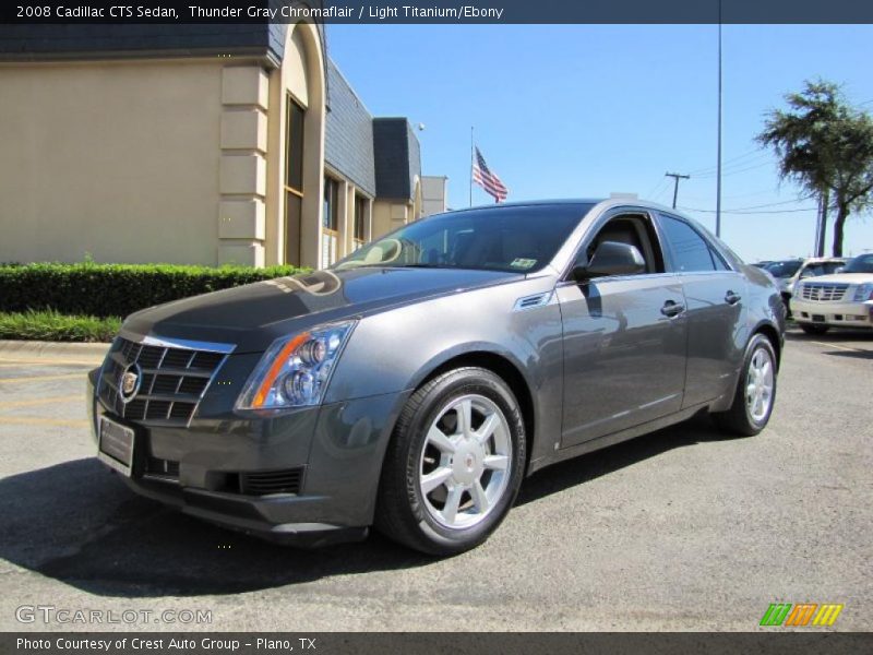 Thunder Gray Chromaflair / Light Titanium/Ebony 2008 Cadillac CTS Sedan