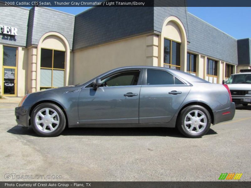 Thunder Gray Chromaflair / Light Titanium/Ebony 2008 Cadillac CTS Sedan