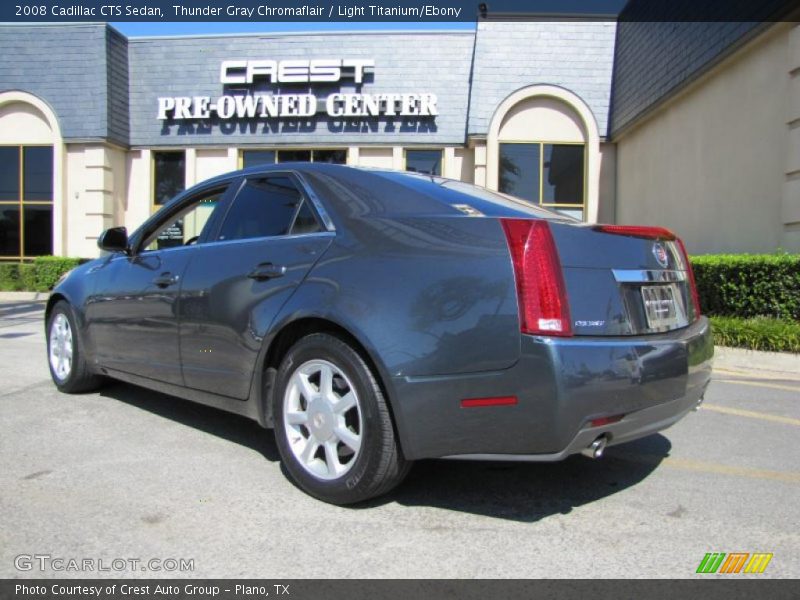 Thunder Gray Chromaflair / Light Titanium/Ebony 2008 Cadillac CTS Sedan