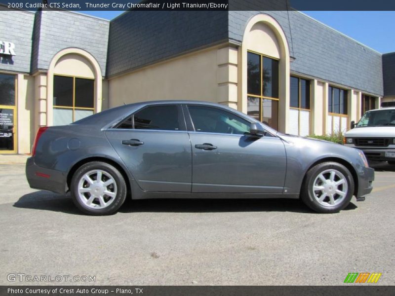Thunder Gray Chromaflair / Light Titanium/Ebony 2008 Cadillac CTS Sedan