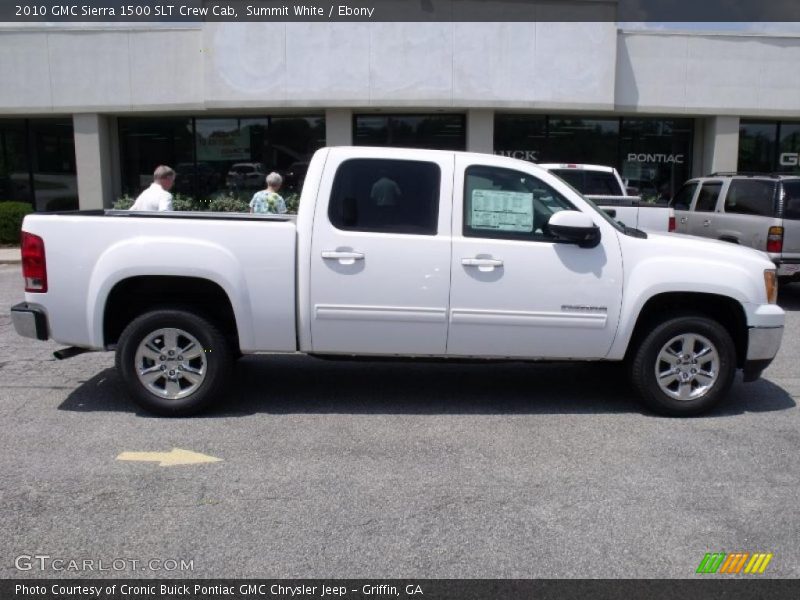 Summit White / Ebony 2010 GMC Sierra 1500 SLT Crew Cab