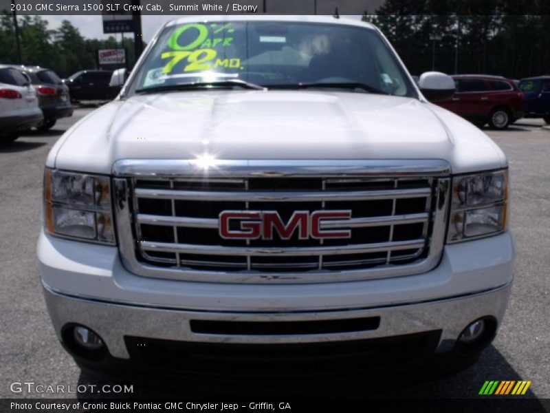 Summit White / Ebony 2010 GMC Sierra 1500 SLT Crew Cab