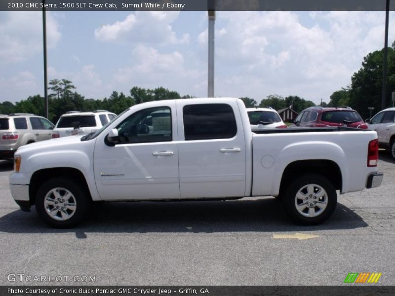 Summit White / Ebony 2010 GMC Sierra 1500 SLT Crew Cab