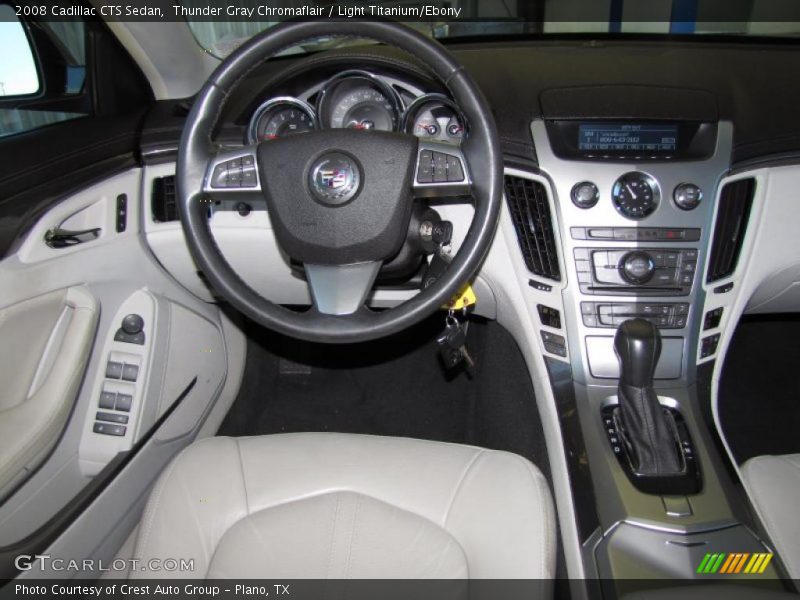 Thunder Gray Chromaflair / Light Titanium/Ebony 2008 Cadillac CTS Sedan