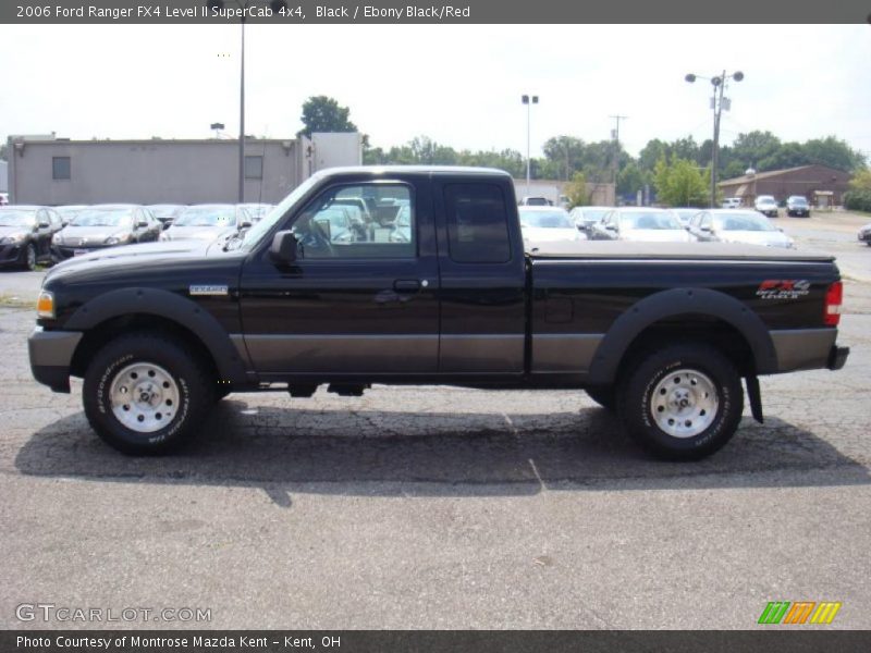 Black / Ebony Black/Red 2006 Ford Ranger FX4 Level II SuperCab 4x4