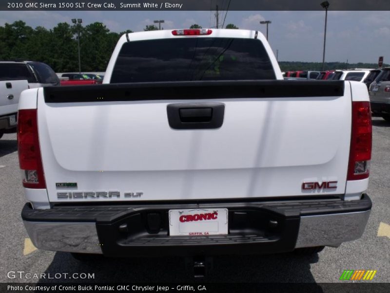 Summit White / Ebony 2010 GMC Sierra 1500 SLT Crew Cab