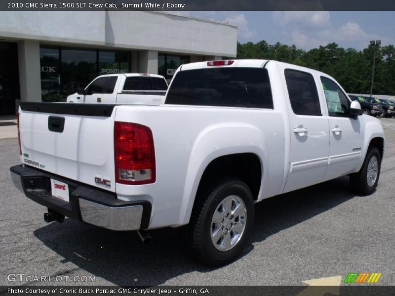 Summit White / Ebony 2010 GMC Sierra 1500 SLT Crew Cab