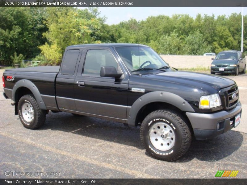 Black / Ebony Black/Red 2006 Ford Ranger FX4 Level II SuperCab 4x4