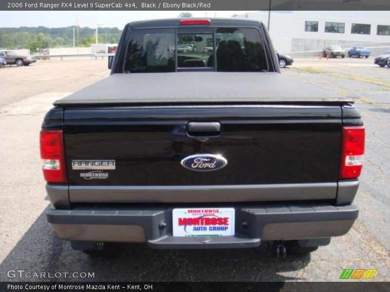 Black / Ebony Black/Red 2006 Ford Ranger FX4 Level II SuperCab 4x4