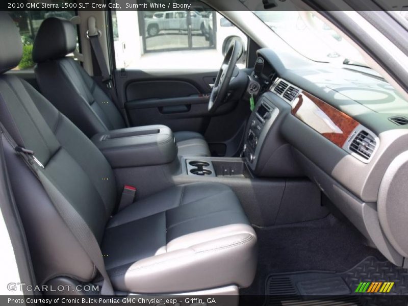 Summit White / Ebony 2010 GMC Sierra 1500 SLT Crew Cab