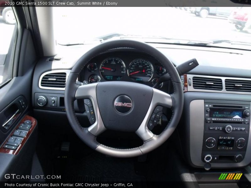 Summit White / Ebony 2010 GMC Sierra 1500 SLT Crew Cab