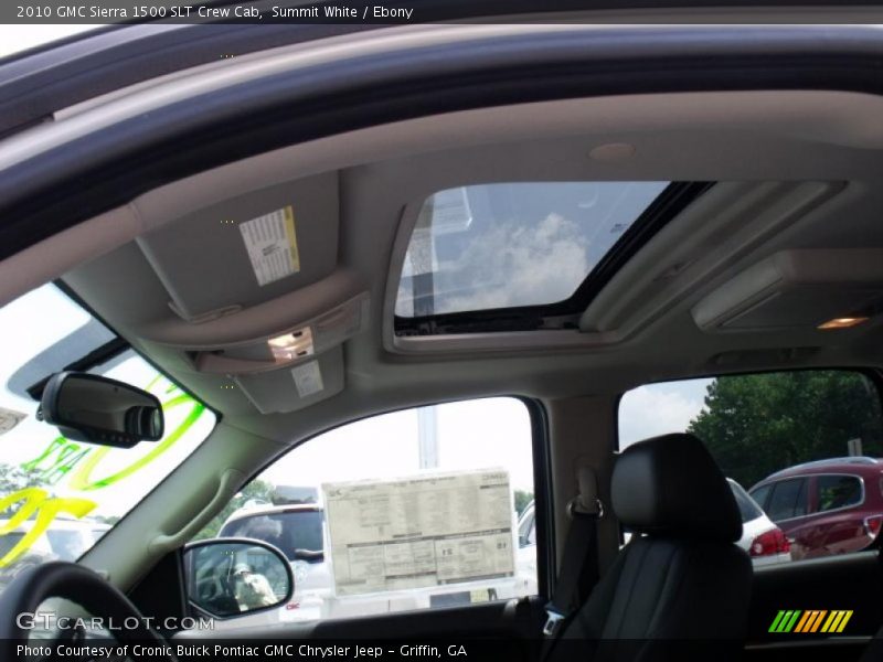 Summit White / Ebony 2010 GMC Sierra 1500 SLT Crew Cab