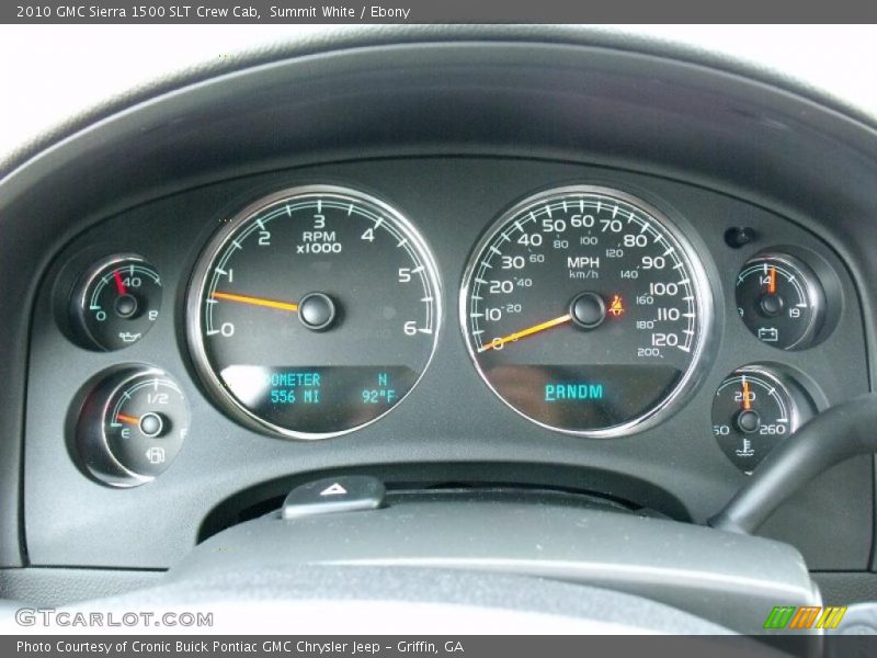 Summit White / Ebony 2010 GMC Sierra 1500 SLT Crew Cab
