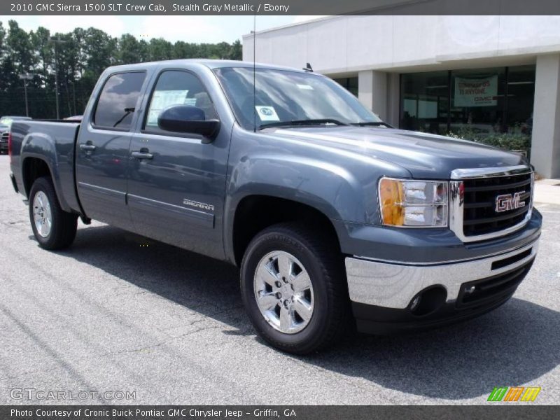 Stealth Gray Metallic / Ebony 2010 GMC Sierra 1500 SLT Crew Cab