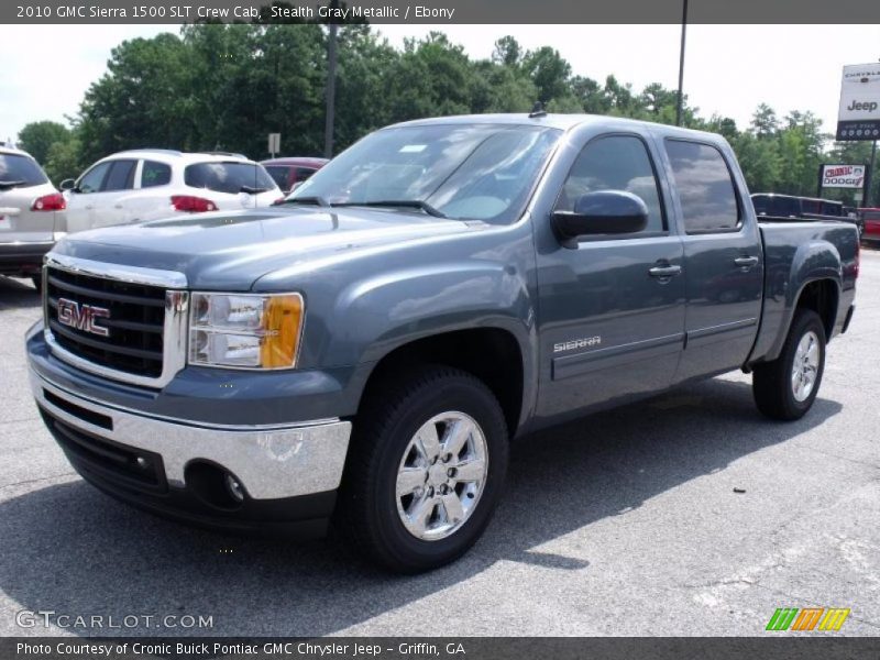 Stealth Gray Metallic / Ebony 2010 GMC Sierra 1500 SLT Crew Cab
