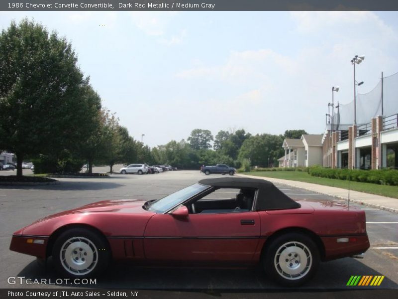 Dark Red Metallic / Medium Gray 1986 Chevrolet Corvette Convertible