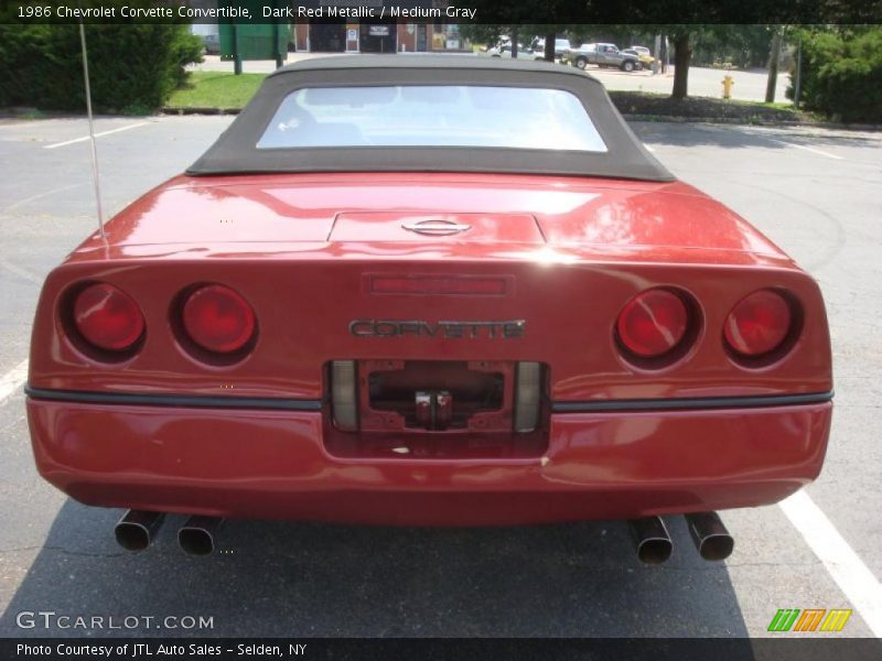 Dark Red Metallic / Medium Gray 1986 Chevrolet Corvette Convertible