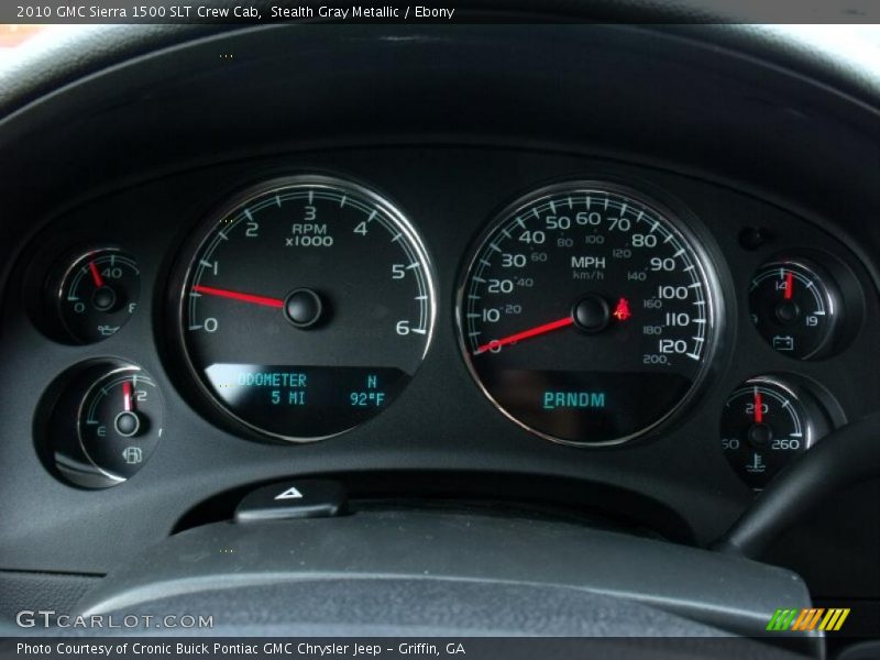 Stealth Gray Metallic / Ebony 2010 GMC Sierra 1500 SLT Crew Cab