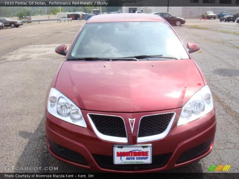 Performance Red Metallic / Ebony 2010 Pontiac G6 Sedan
