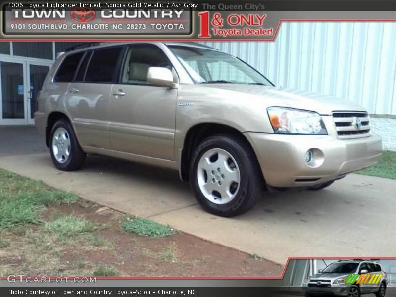 Sonora Gold Metallic / Ash Gray 2006 Toyota Highlander Limited