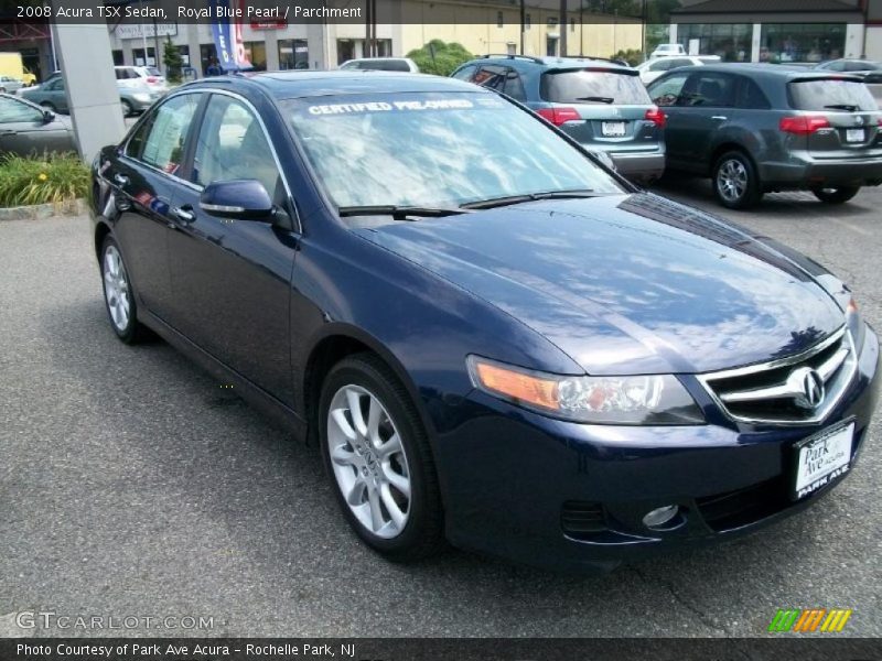 Royal Blue Pearl / Parchment 2008 Acura TSX Sedan
