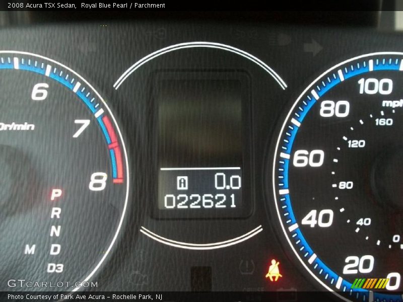 Royal Blue Pearl / Parchment 2008 Acura TSX Sedan