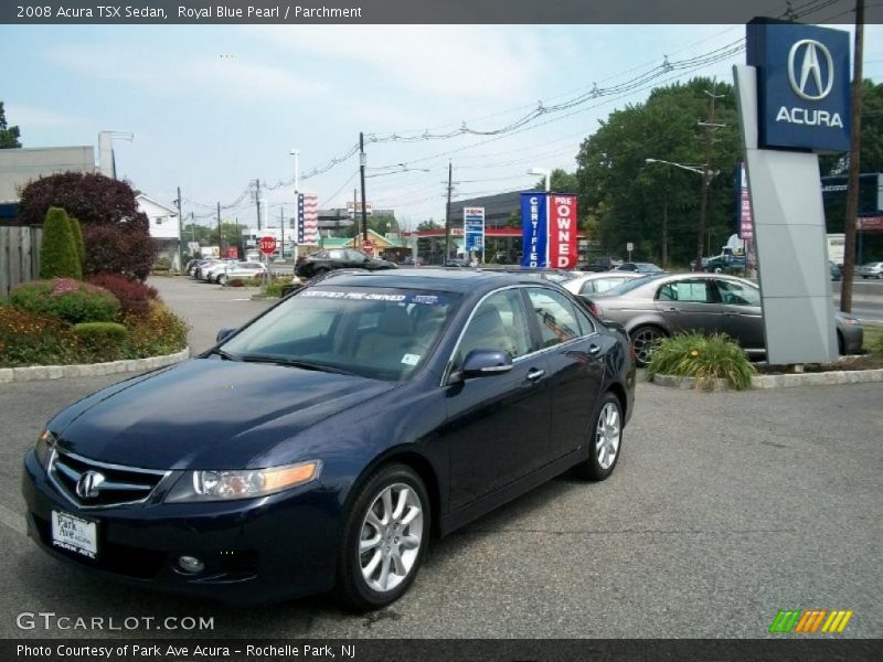 Royal Blue Pearl / Parchment 2008 Acura TSX Sedan