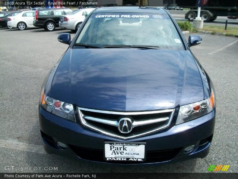 Royal Blue Pearl / Parchment 2008 Acura TSX Sedan