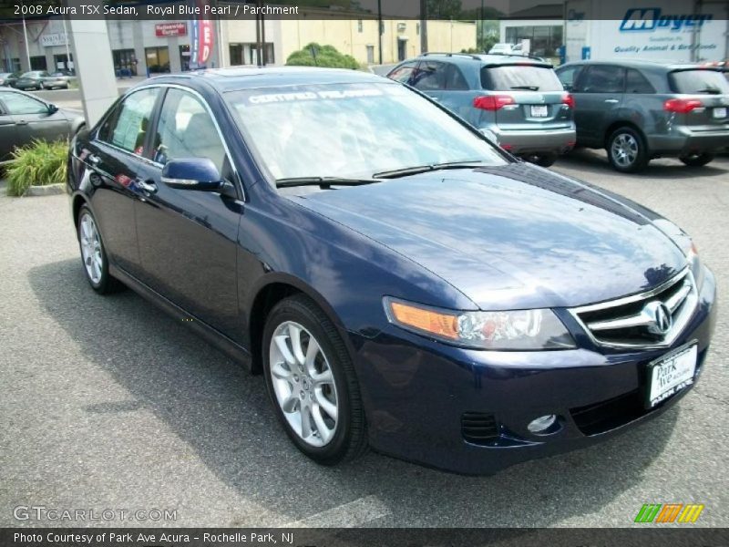 Royal Blue Pearl / Parchment 2008 Acura TSX Sedan