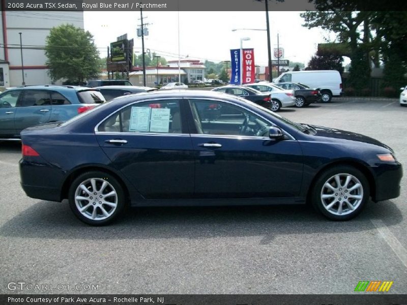 Royal Blue Pearl / Parchment 2008 Acura TSX Sedan