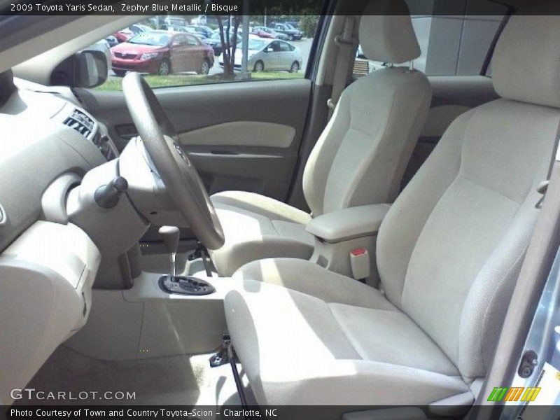 Zephyr Blue Metallic / Bisque 2009 Toyota Yaris Sedan