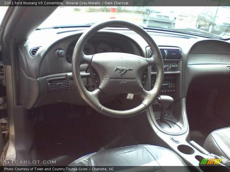 Mineral Grey Metallic / Dark Charcoal 2001 Ford Mustang V6 Convertible