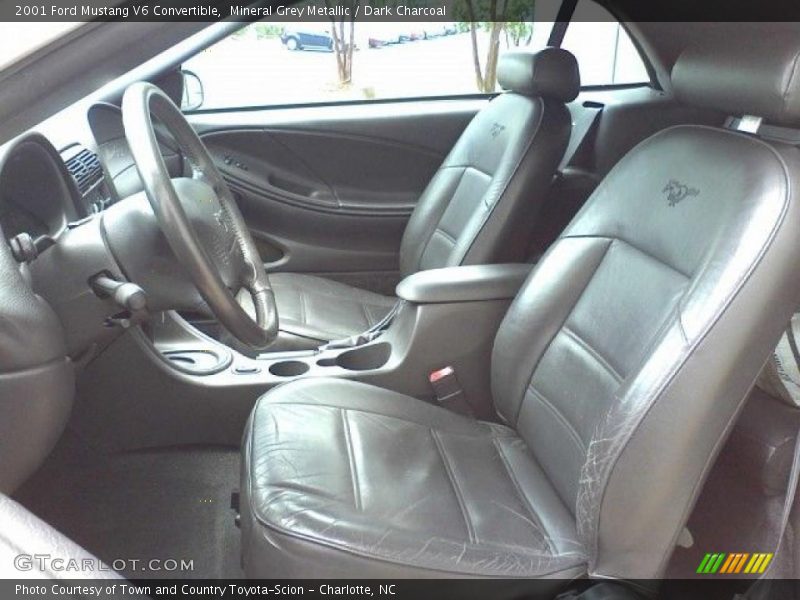 Mineral Grey Metallic / Dark Charcoal 2001 Ford Mustang V6 Convertible