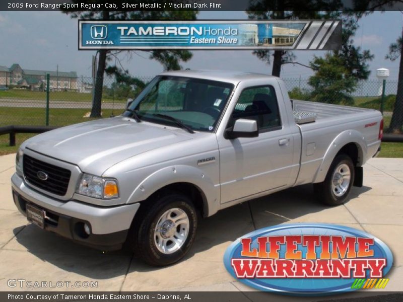 Silver Metallic / Medium Dark Flint 2009 Ford Ranger Sport Regular Cab