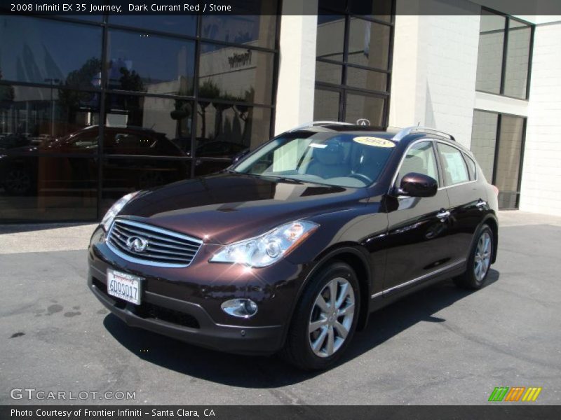 Dark Currant Red / Stone 2008 Infiniti EX 35 Journey