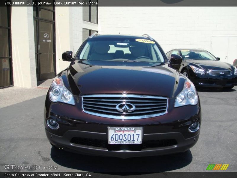 Dark Currant Red / Stone 2008 Infiniti EX 35 Journey