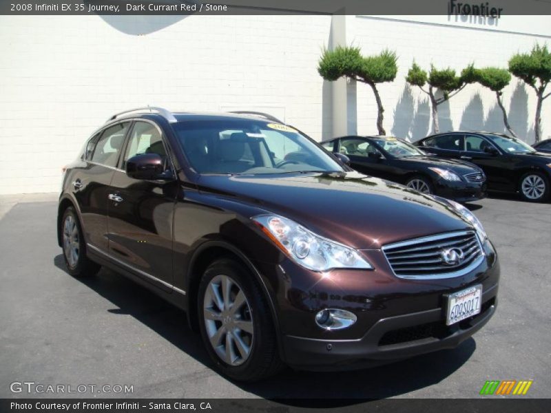 Dark Currant Red / Stone 2008 Infiniti EX 35 Journey