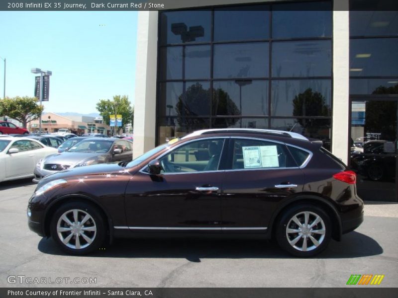 Dark Currant Red / Stone 2008 Infiniti EX 35 Journey