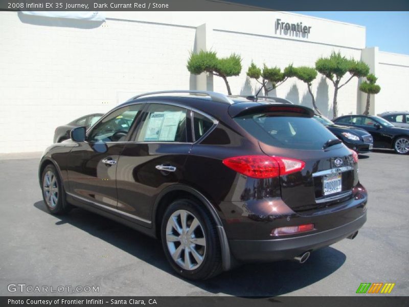 Dark Currant Red / Stone 2008 Infiniti EX 35 Journey