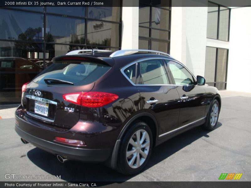 Dark Currant Red / Stone 2008 Infiniti EX 35 Journey